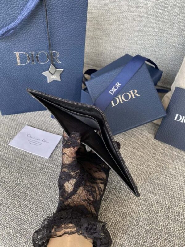 Replica Dior Jacquard Wallet Black - authentic-look luxury purse replica
