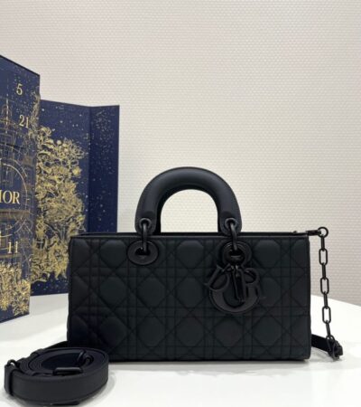 Replica Dior Lady D-Joy Large Bag Black Matte - 1:1 designer replica handbag