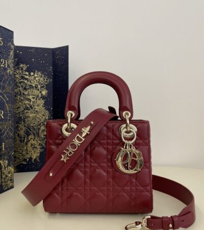 Replica Lady Dior Bordeaux ABC - realistic designer-inspired fake bag