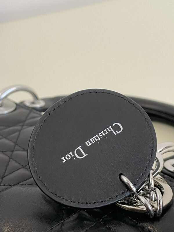 Replica Lady Dior Large Black Silver - near-authentic luxury replica handbag