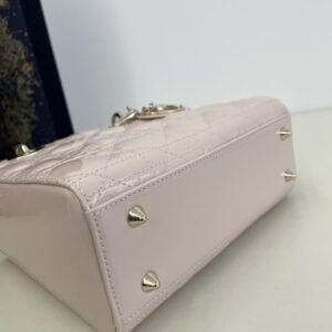 Replica Lady Dior Patent Pink ABC - authentic-look luxury purse replica