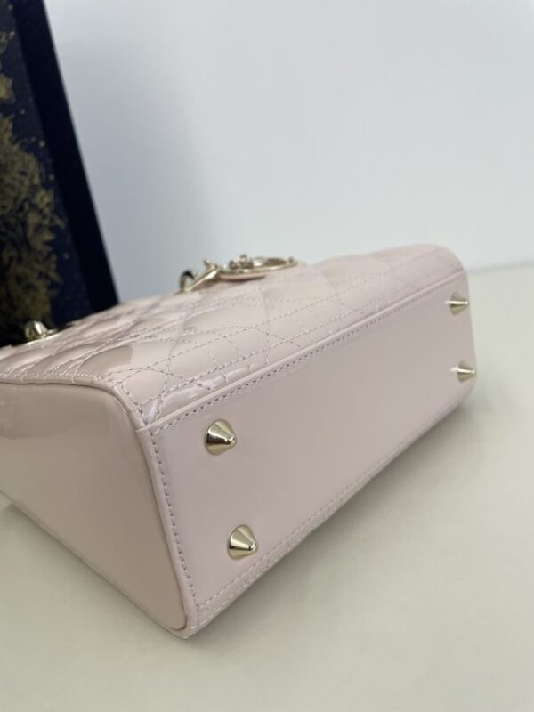 Replica Lady Dior Patent Pink ABC - authentic-look luxury purse replica