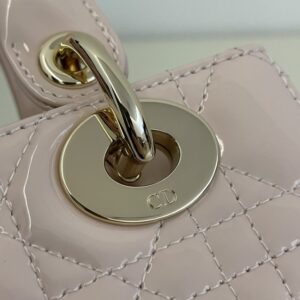 Replica Lady Dior Patent Pink ABC - top-tier luxury replica shoulder bag