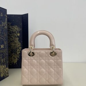 Replica Lady Dior Patent Pink ABC - top-rated replica designer bag