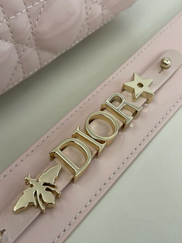 Replica Lady Dior Patent Pink ABC - near-authentic luxury replica handbag