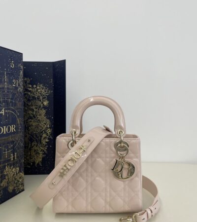 Replica Lady Dior Patent Pink ABC - best quality luxury bag dupe