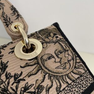 Replica Lady Dior D-Lite Beige Zodiac - near-authentic luxury replica handbag