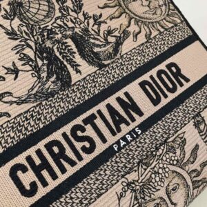 Replica Lady Dior D-Lite Beige Zodiac - near-authentic luxury replica handbag