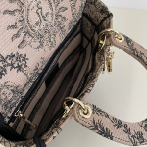 Replica Lady Dior D-Lite Beige Zodiac - high-end fake designer purse