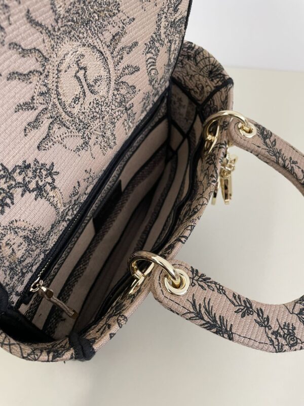 Replica Lady Dior D-Lite Beige Zodiac - high-end fake designer purse