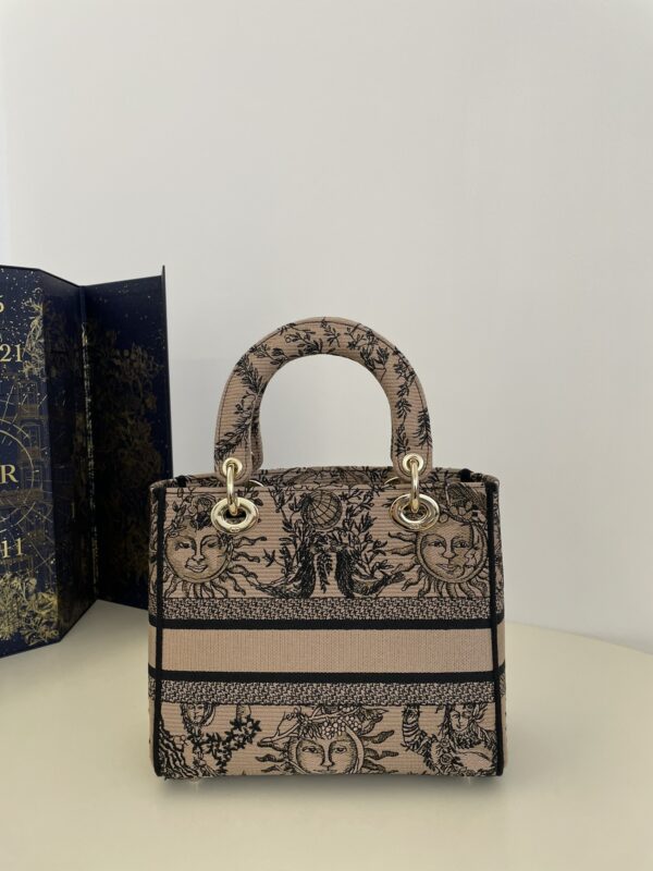 Replica Lady Dior D-Lite Beige Zodiac - ultra-realistic fake designer tote