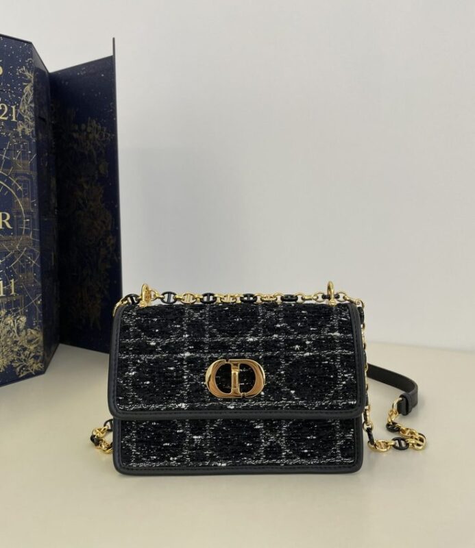 Replica Dior Miss Caro Black Wool - 1:1 designer replica handbag