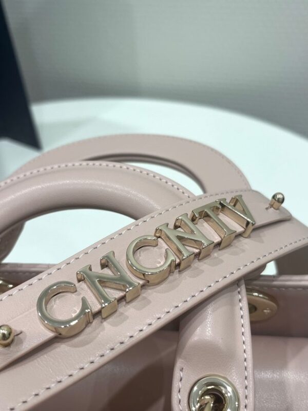 Replica Lady Dior Powered Pink ABC - premium 1:1 fake handbag model