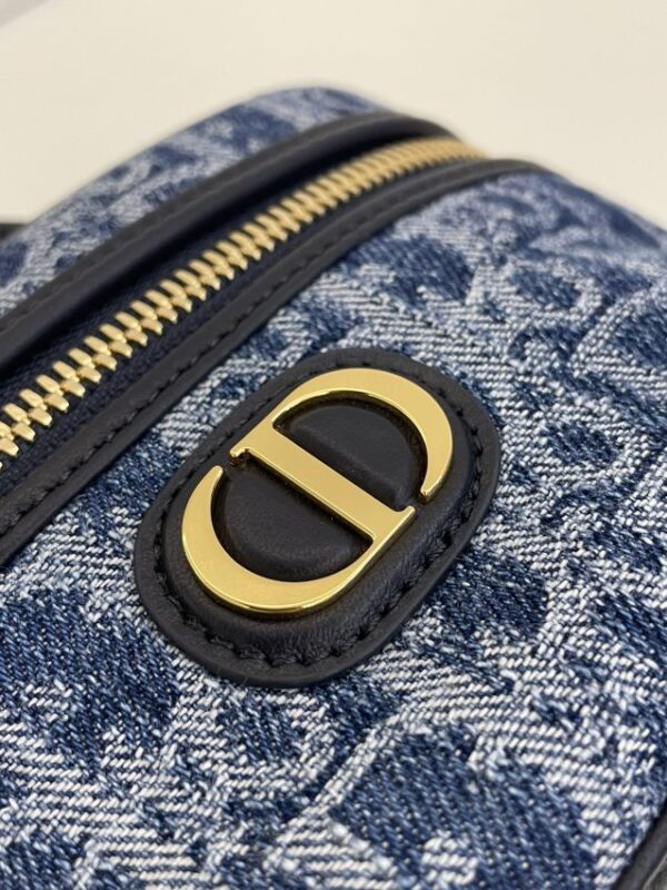 Replica Dior 30 Montaigne Vanity Denim Blue - premium 1:1 fake handbag model