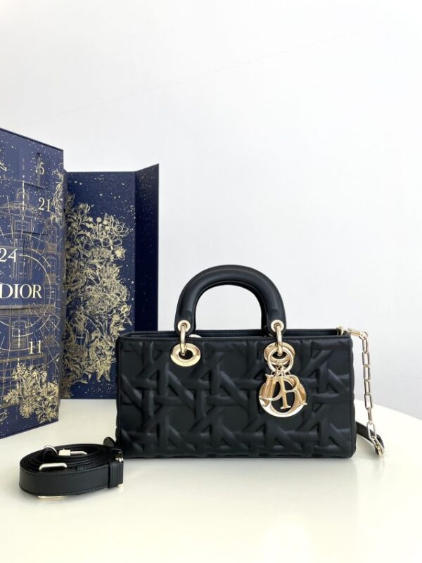 Replica Dior Lady D-Joy Large Bag Black New - authentic-look luxury purse replica
