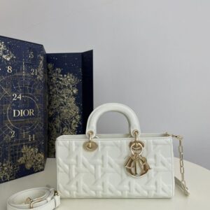Replica Dior Lady D-Joy Large Bag New White - best quality luxury bag dupe