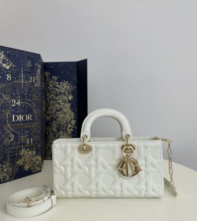Replica Dior Lady D-Joy Large Bag New White - best quality luxury bag dupe