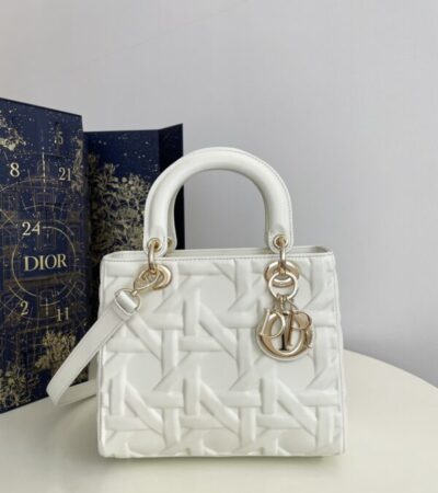 Replica Lady Dior Medium White - elite superclone designer purse