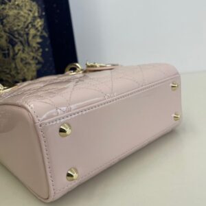 Replica Lady Dior Mini Pink Patent - high-quality designer bag clone