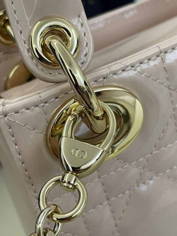 Replica Lady Dior Mini Pink Patent - top-tier luxury replica shoulder bag