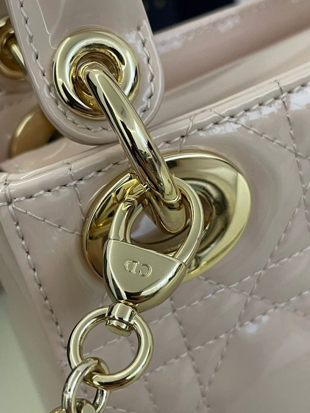 Replica Lady Dior Mini Pink Patent - top-tier luxury replica shoulder bag