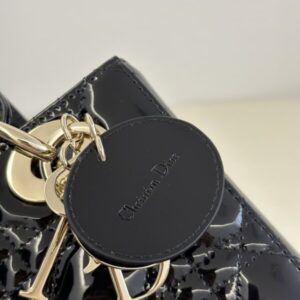 Replica Lady Dior Patent Black ABC - best-selling designer handbag dupe