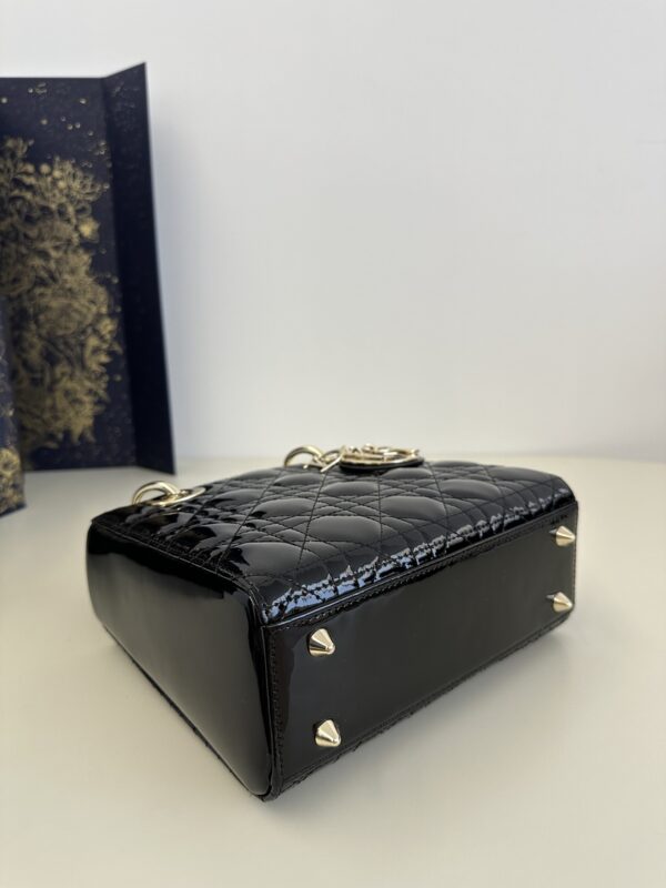 Replica Lady Dior Patent Black ABC - high-accuracy replica luxury purse