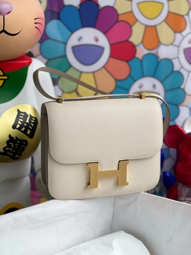 Replica Hermes Constance 18cm White - realistic designer-inspired fake bag