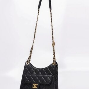 Replica CHANEL Hobo Medium Black - high-quality designer bag clone