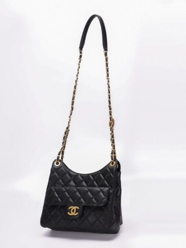 Replica CHANEL Hobo Medium Black - high-quality designer bag clone