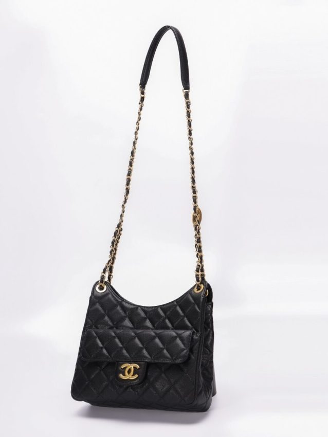 Replica CHANEL Hobo Medium Black - high-quality designer bag clone