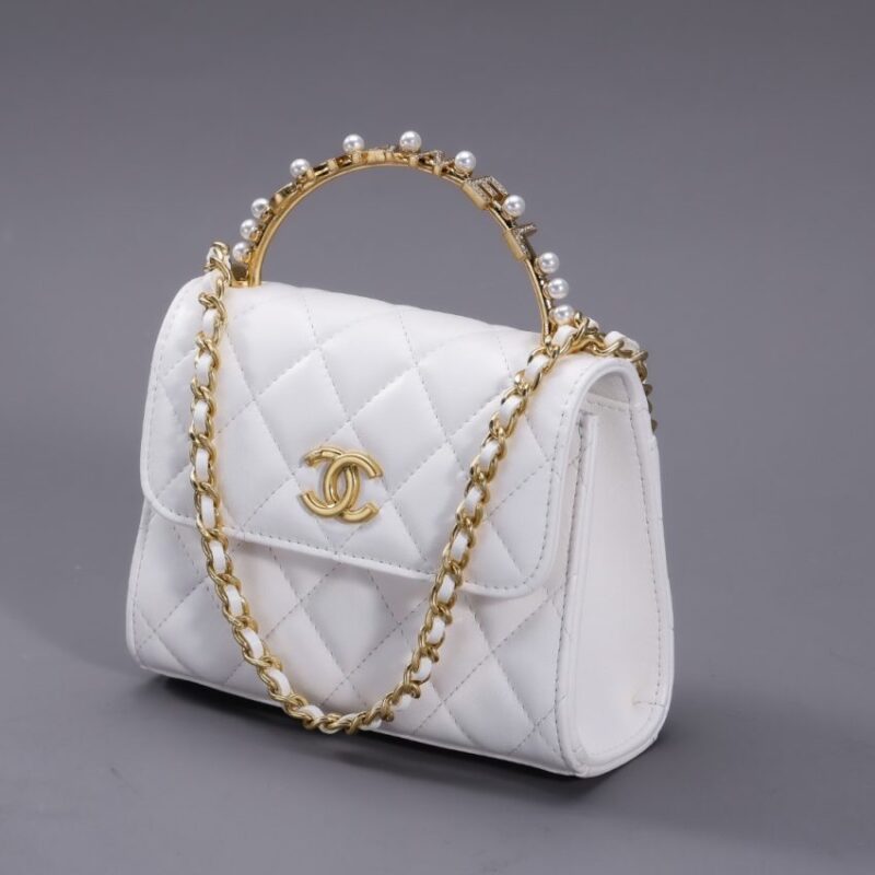Replica CHANEL 23B Pearl White Handle Bag - authentic-look luxury purse replica