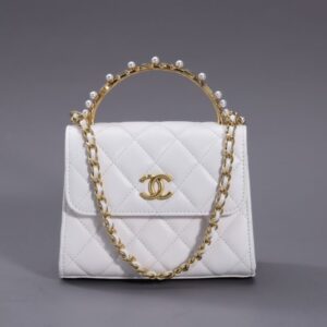 Replica CHANEL 23B Pearl White Handle Bag - realistic designer-inspired fake bag