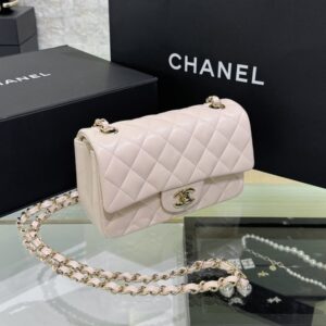Replica CHANEL Classic Flap 20cm Beige - premium 1:1 fake handbag model