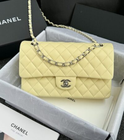 Replica CHANEL Classic Flap 25cm Yellow - premium 1:1 fake handbag model