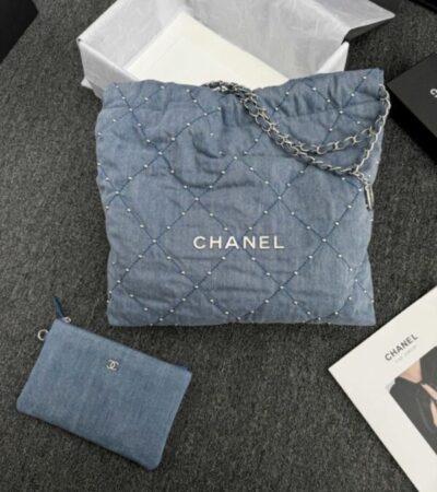Replica CHANEL 22 Medium Handbag Denim - elite superclone designer purse
