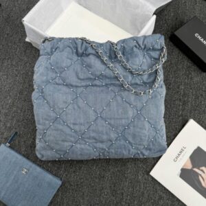 Replica CHANEL 22 Medium Handbag Denim - high-end fake designer purse