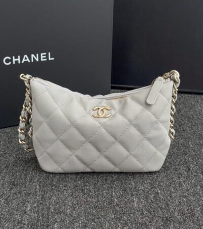 Replica CHANEL 24p Dumpling Bag Gray - high-accuracy replica luxury purse