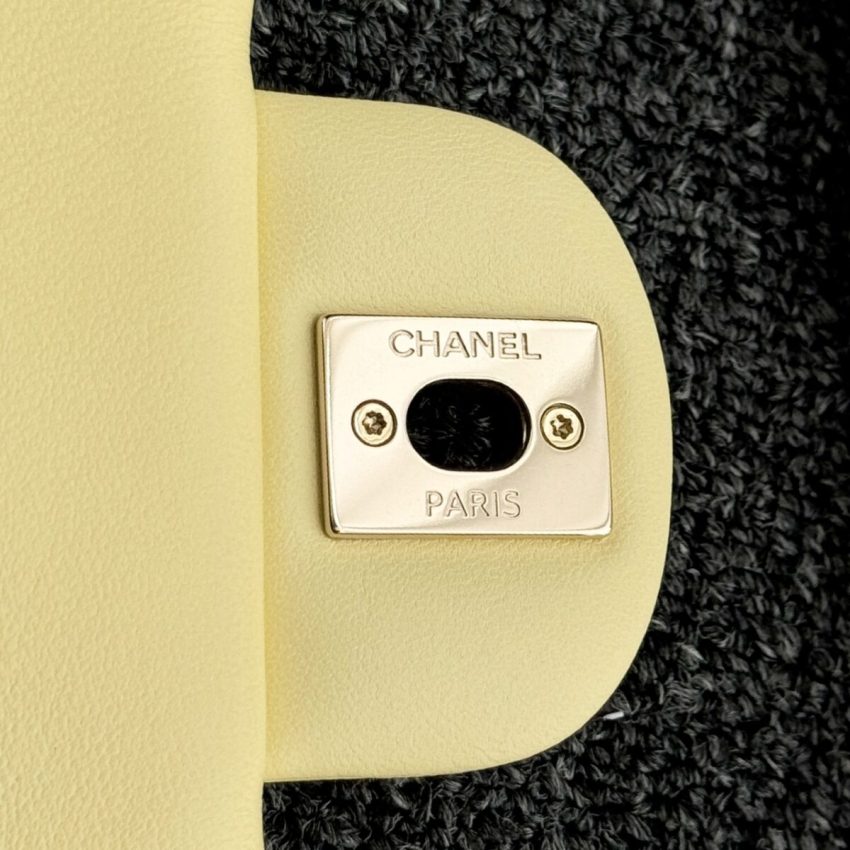 Replica CHANEL Classic Flap 17cm Yellow - authentic-look luxury purse replica