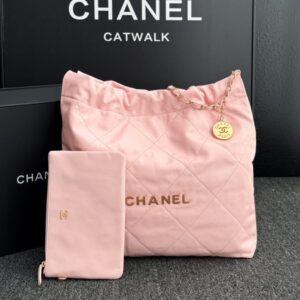 Replica CHANEL 22 Medium Handbag Pink - realistic designer-inspired fake bag