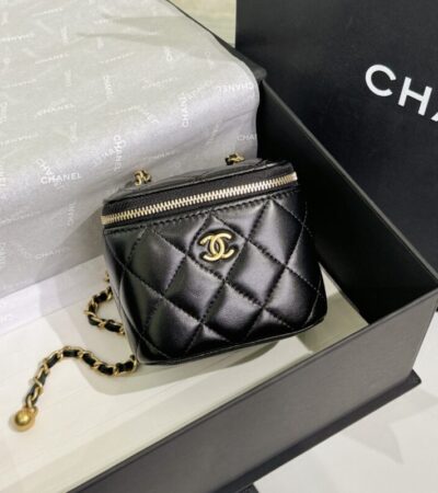 Replica CHANEL 23P Lipstick Ball Black - high-accuracy replica luxury purse