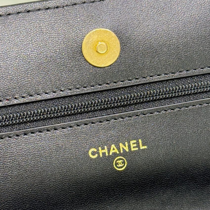 Replica CHANEL 19 Wallet on Chain Black - 1:1 designer replica handbag