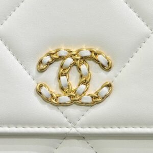 Replica CHANEL 19 Wallet on Chain White - 1:1 designer replica handbag