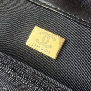 Replica CHANEL 24c Round Shoulder Bag Black - high-quality designer bag clone