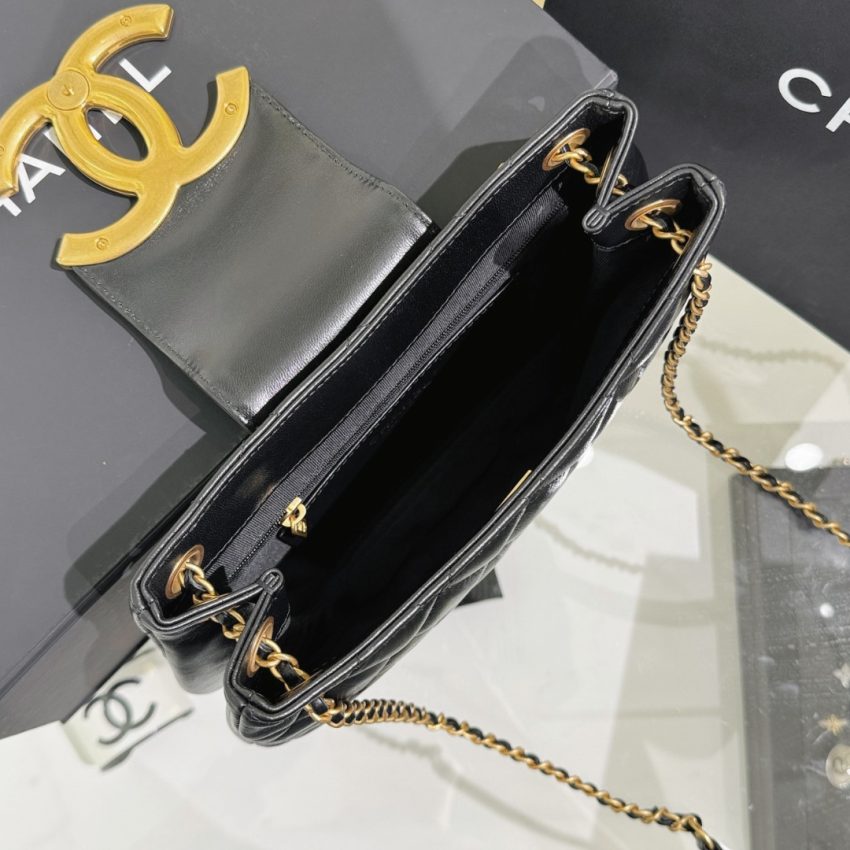 Replica CHANEL 24c Round Shoulder Bag Black - premium-grade designer purse dupe