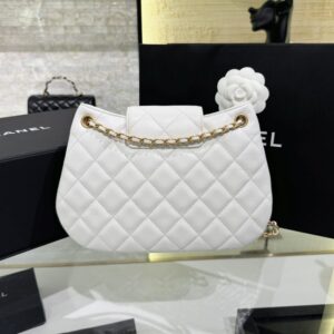Replica CHANEL 24c Round Shoulder Bag White - high-accuracy replica luxury purse