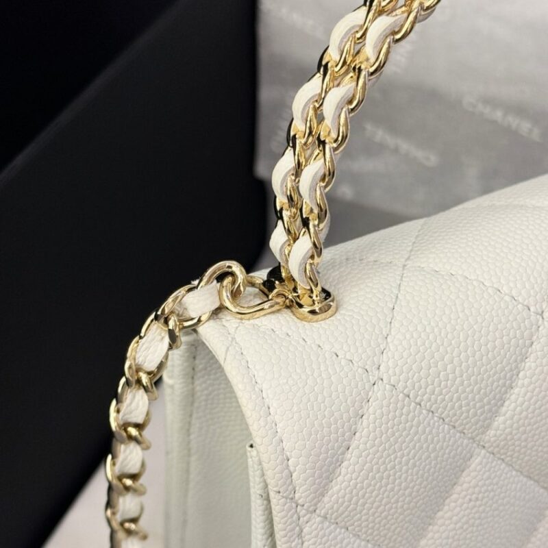 Replica CHANEL 23P Kelly Handle White - high-quality designer bag clone
