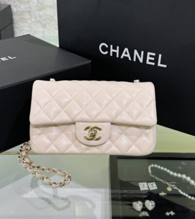 Replica CHANEL Classic Flap 20cm Beige - 1:1 designer replica handbag