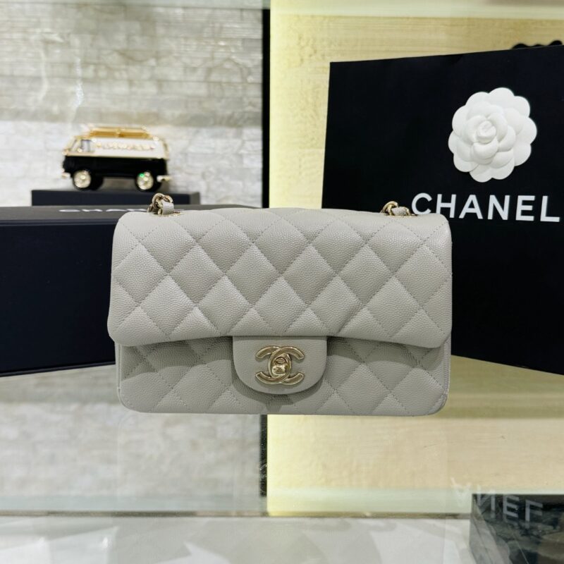 Replica CHANEL Classic Flap 20cm Gray - premium 1:1 fake handbag model