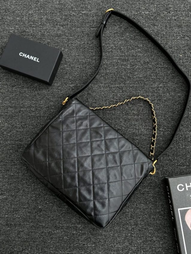 Replica CHANEL 24p Postman Bag Small Black - best quality luxury bag dupe